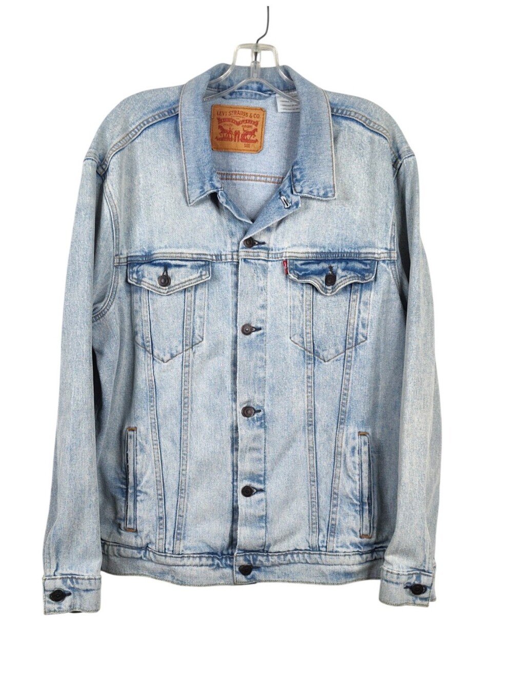 Levi’s Men’s Light Wash Denim Trucker Jacket – Size XL